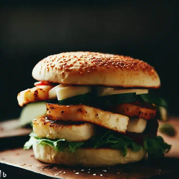 Opskrift på Halloumi burger