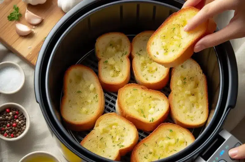 Opskrift på hvidløgsbrød i airfryer