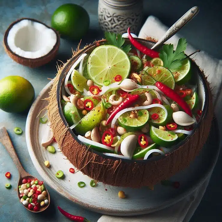 Sri Lankansk kokossalat med chili og lime