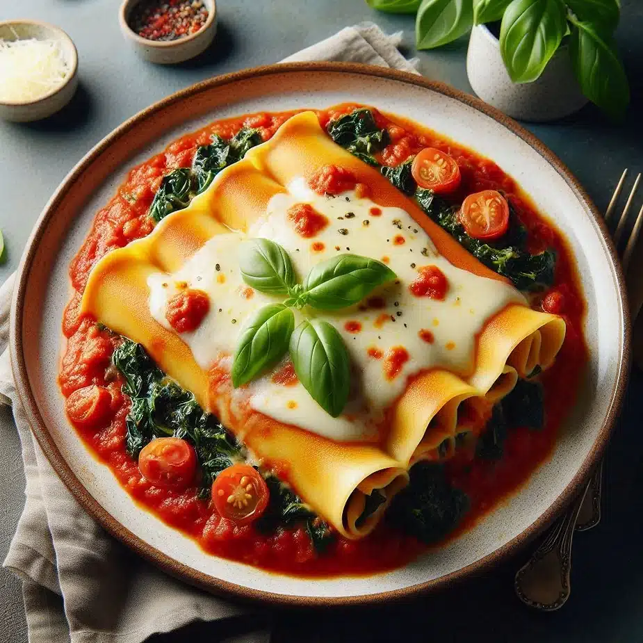 Cannelloni med ricotta og spinat