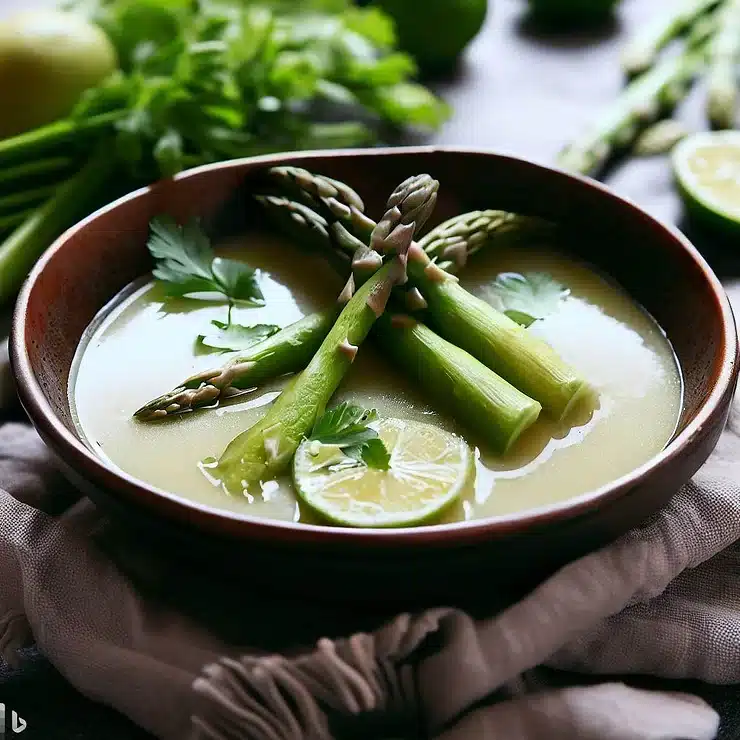 Opskrift på asparges- og avocadosuppe med lime og koriander Opskriften.nu