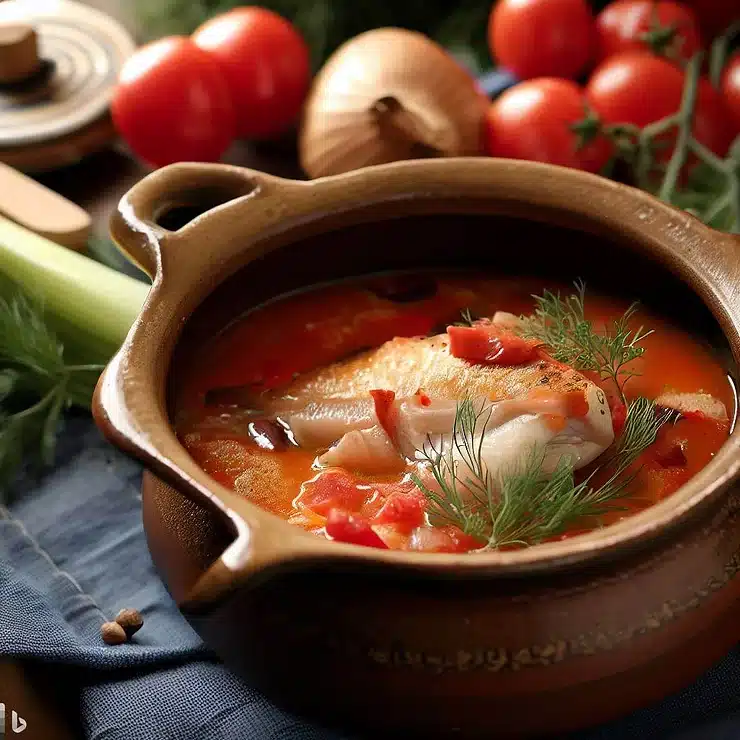 Opskrift på græsk fiskesuppe med tomater og fennikel