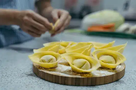 Vegetariske wontons