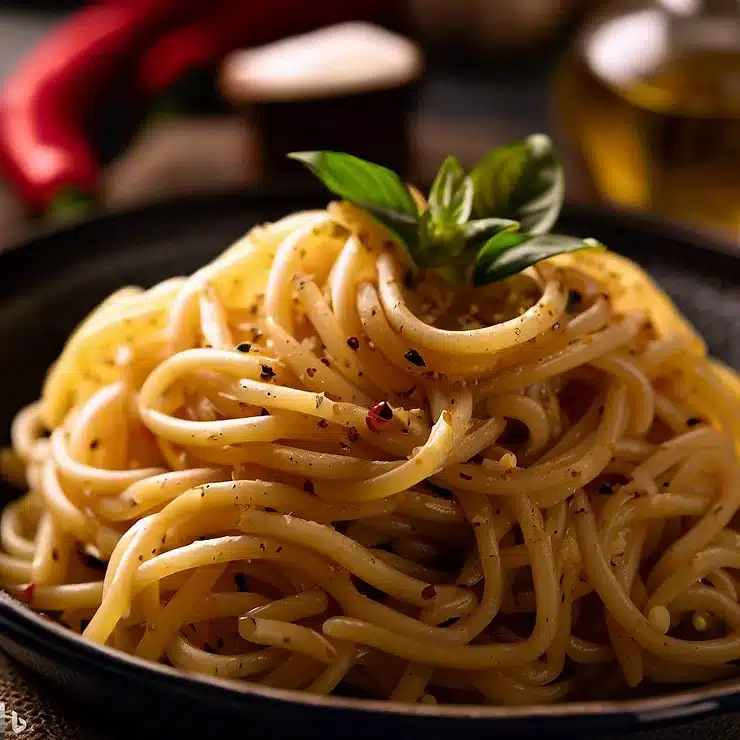Opskrift på pasta aglio, olio e peperoncino