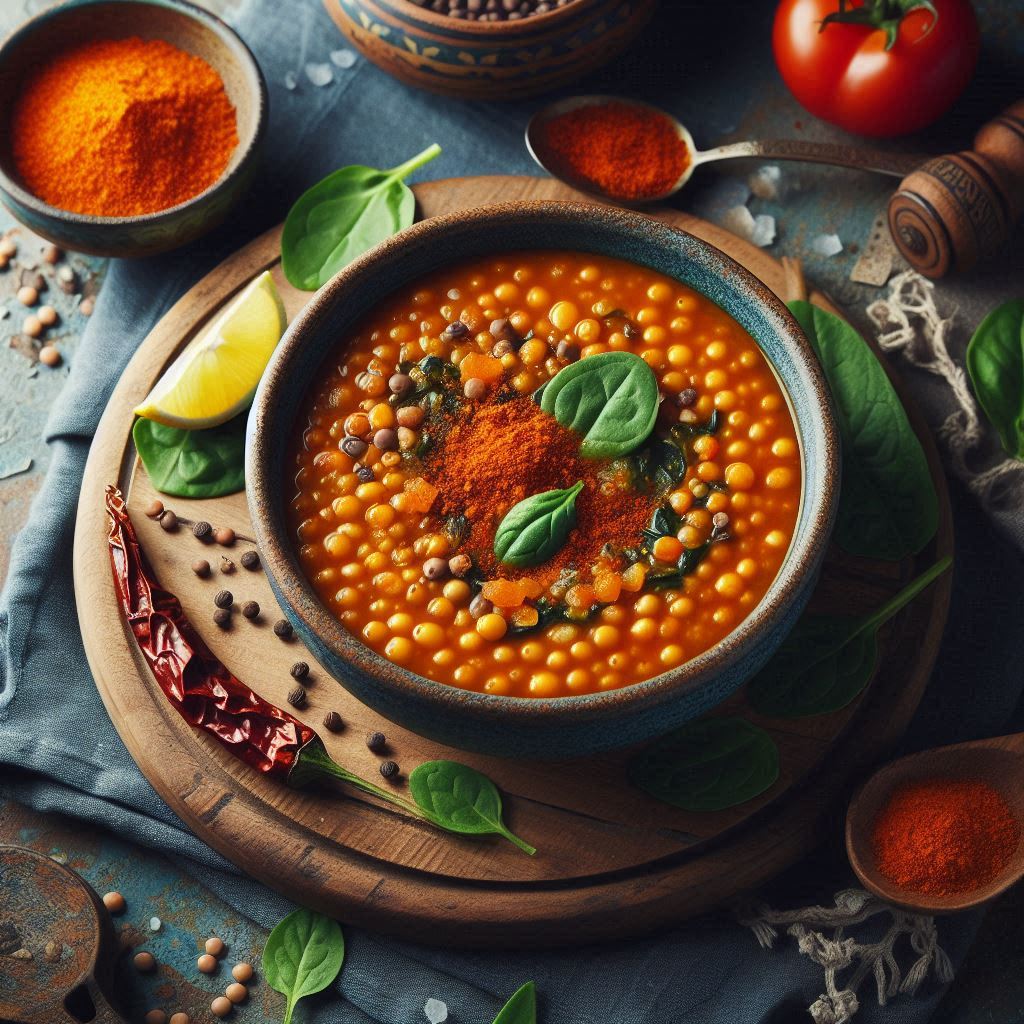 Linsesuppe med røget paprika og spinat