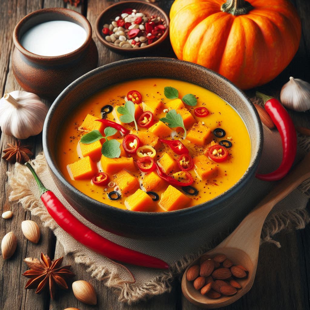 Græskarsuppe med chili og kokosmælk