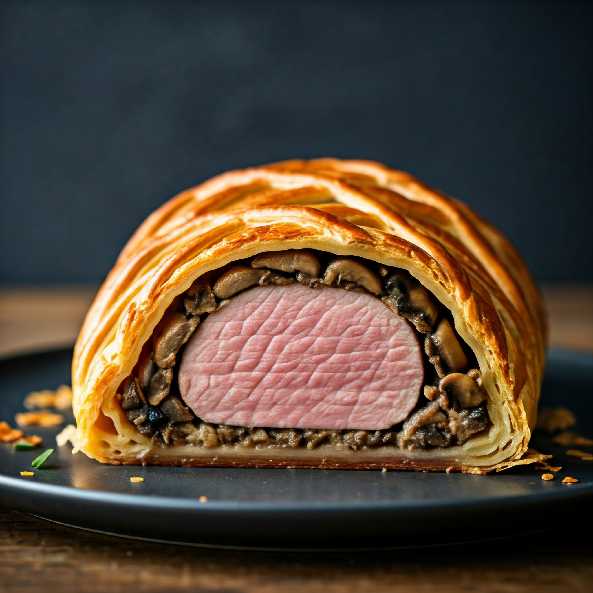 Filet Wellington med svampe og butterdej