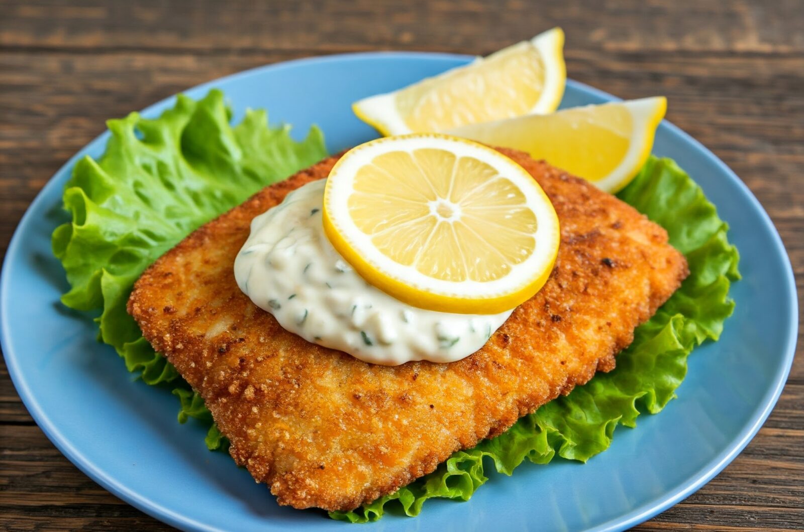 Fiskefilet med remoulade og citron