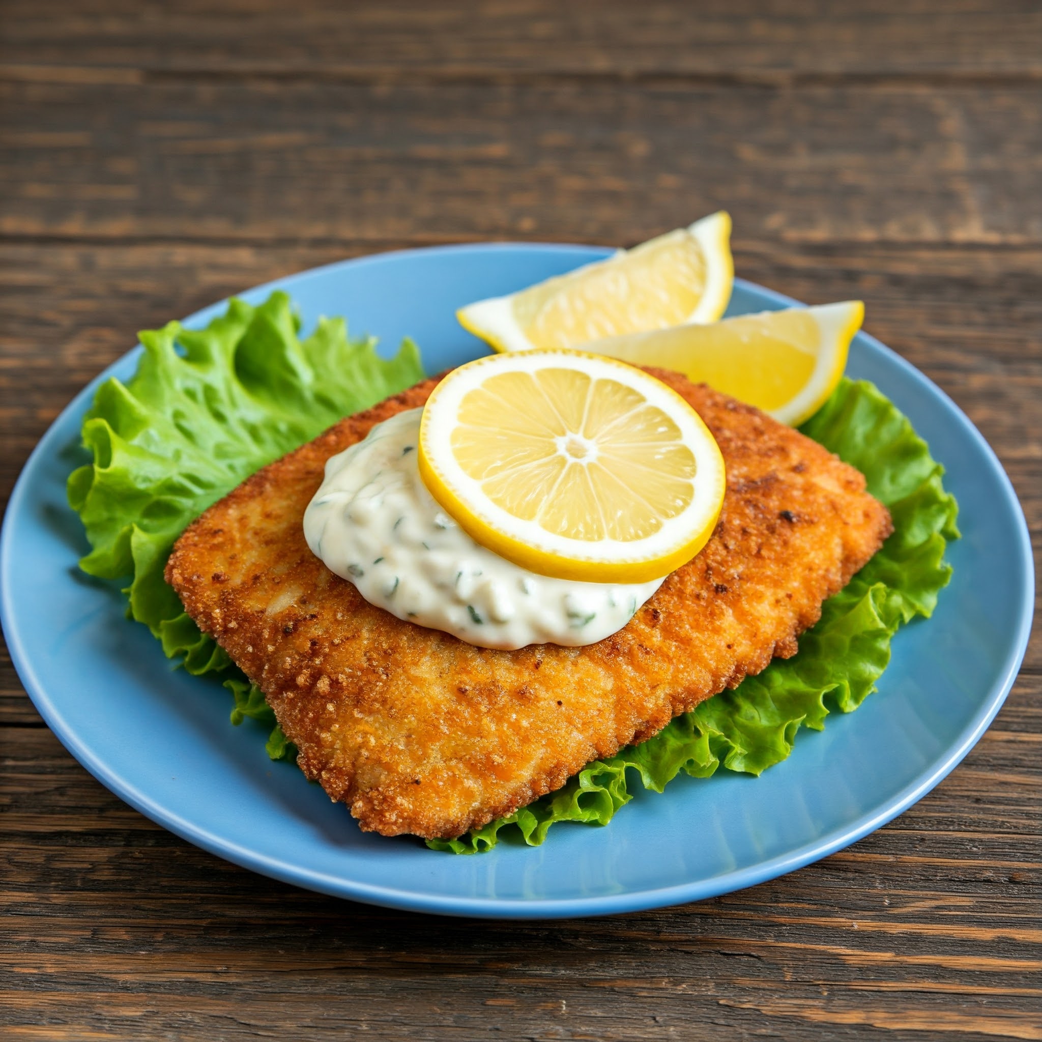 Fiskefilet med remoulade og citron