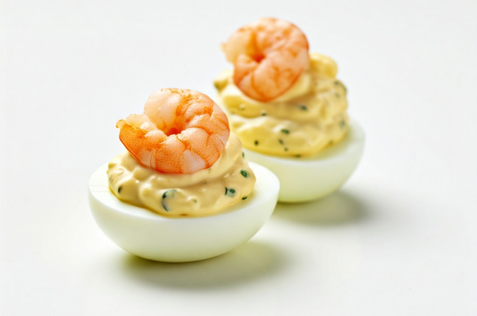 Æg med rejer og citronmayonnaise