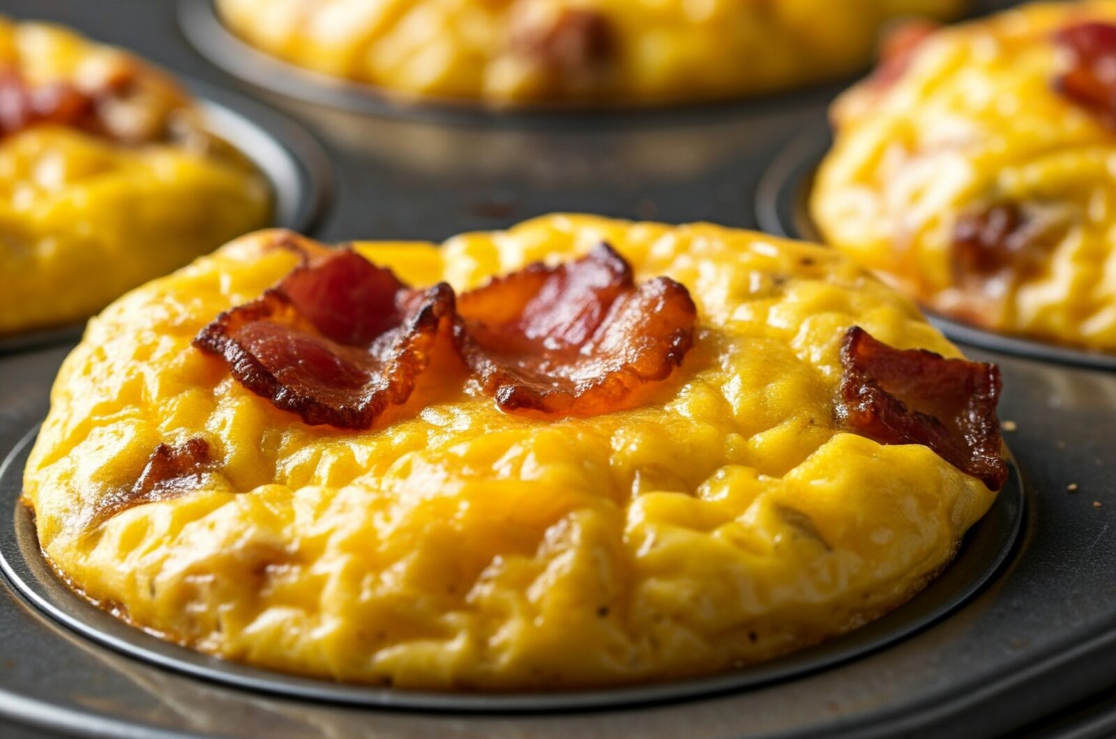 Æggemuffins med bacon og ost