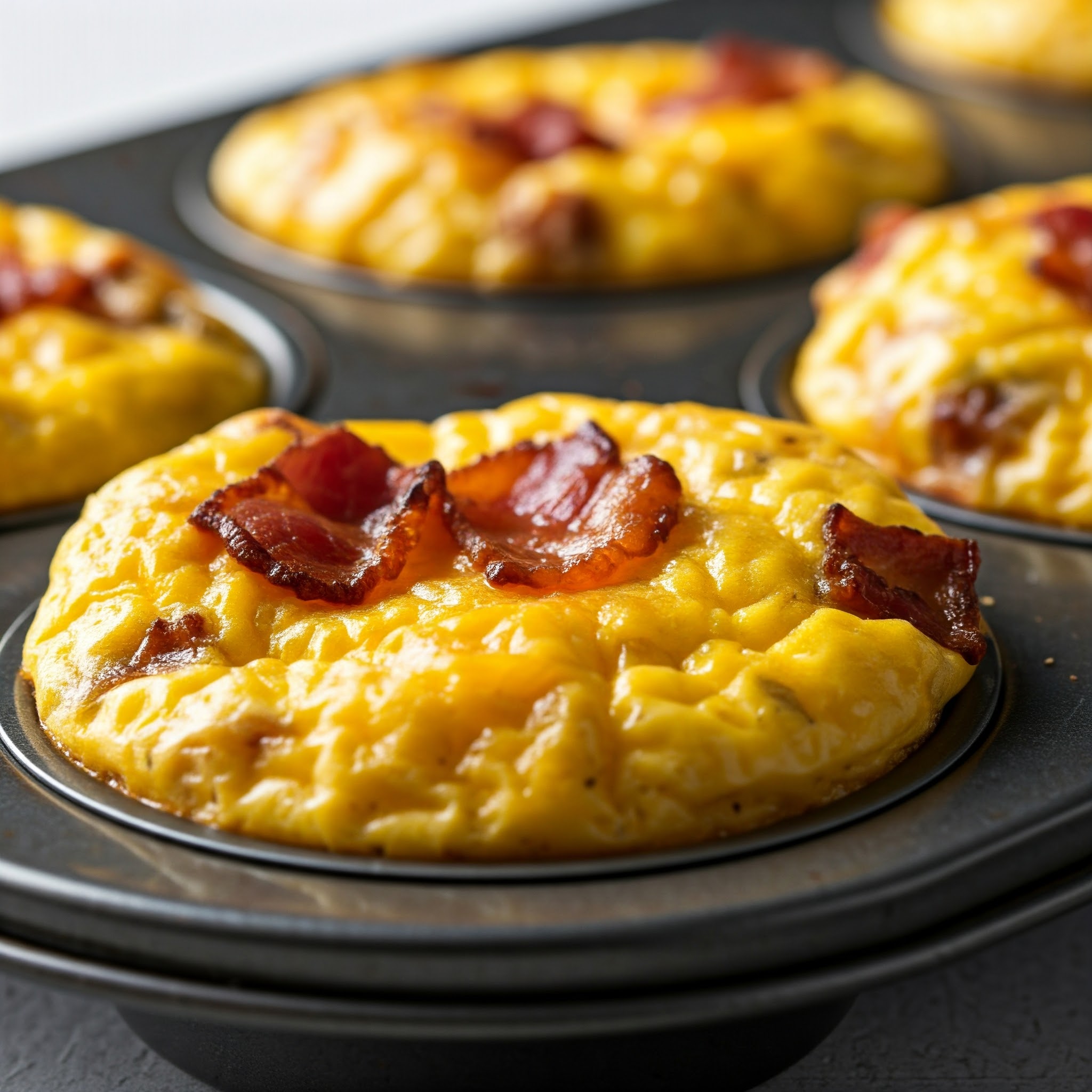 Æggemuffins med bacon og ost