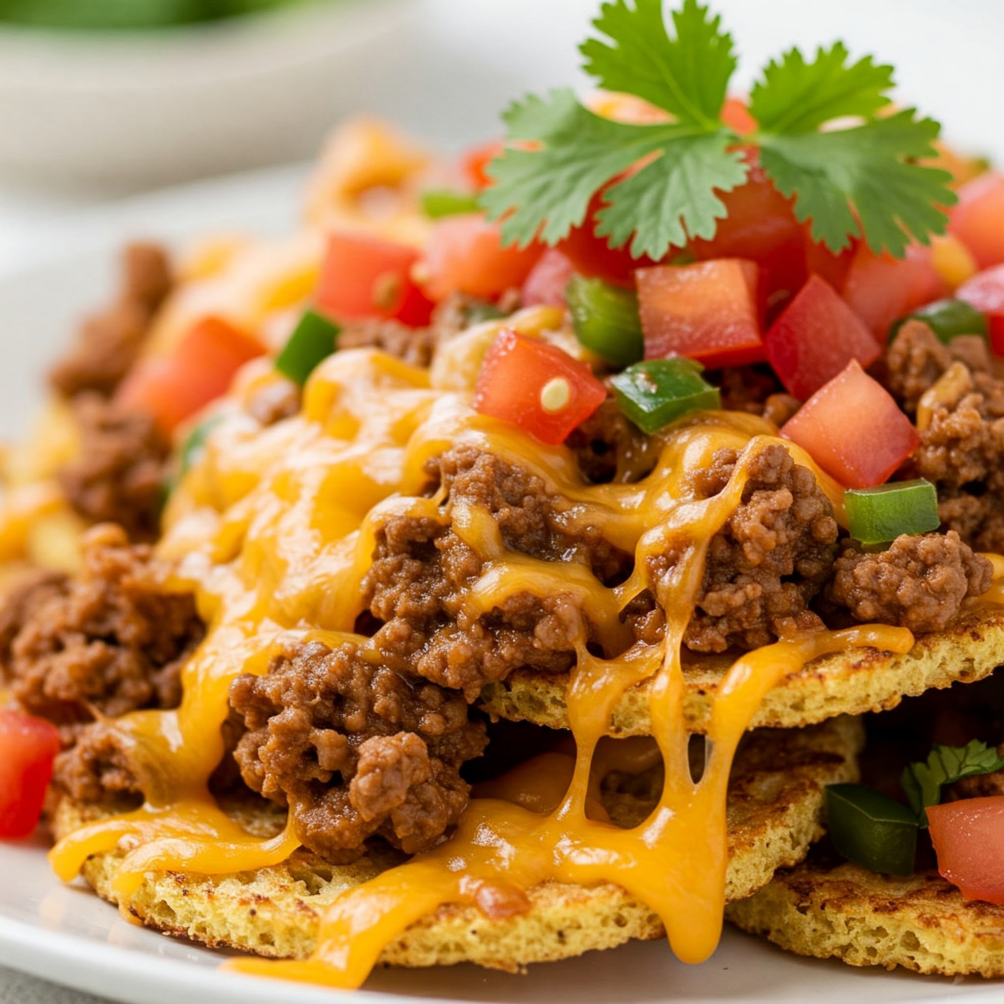 Keto nachos med osteskaller og tacofyld