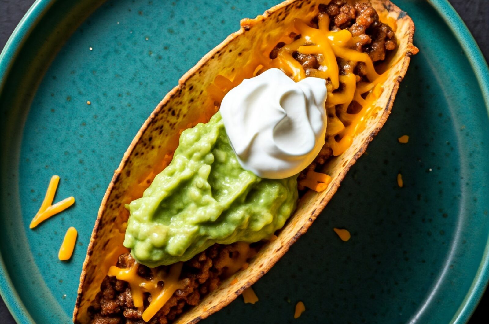 Keto-tacos med osteskaller og oksekød