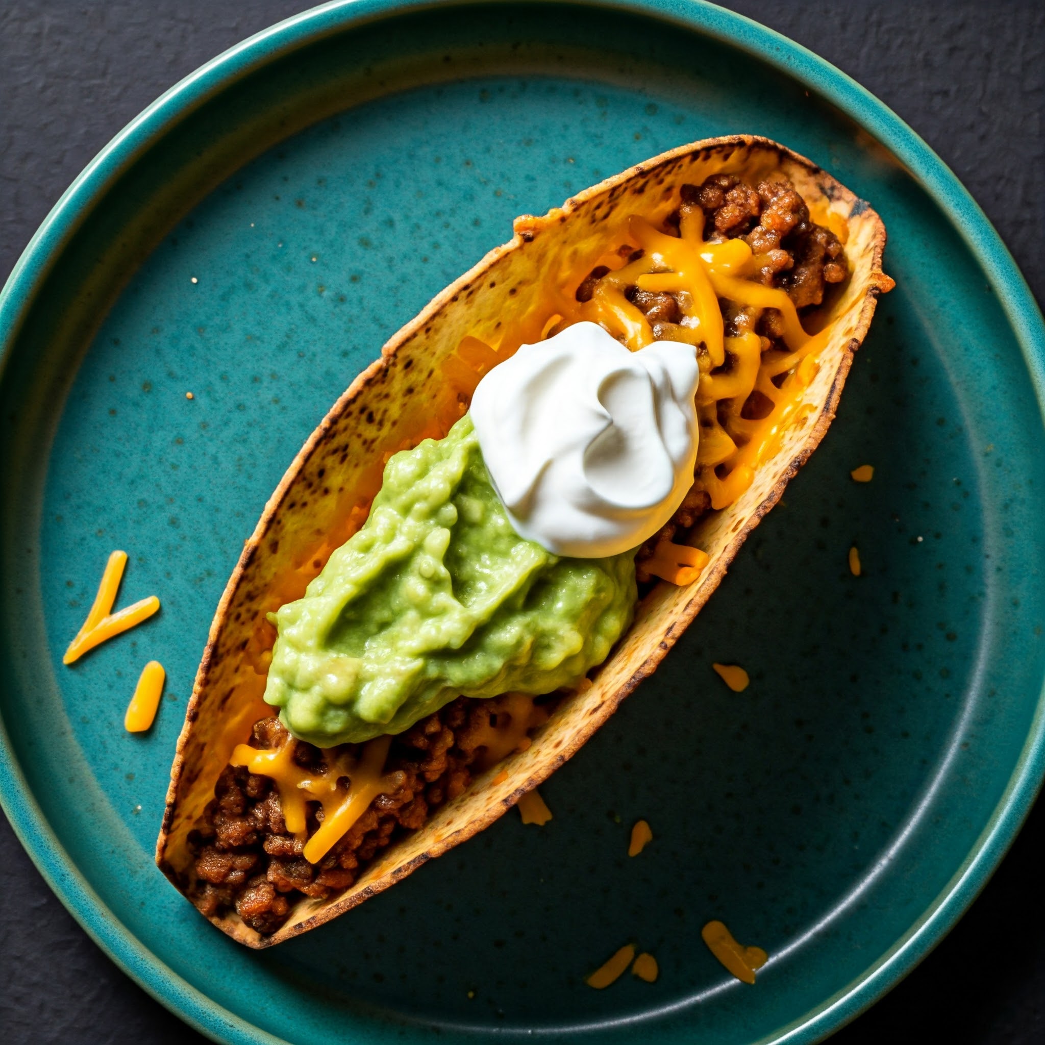 Keto-tacos med osteskaller og oksekød