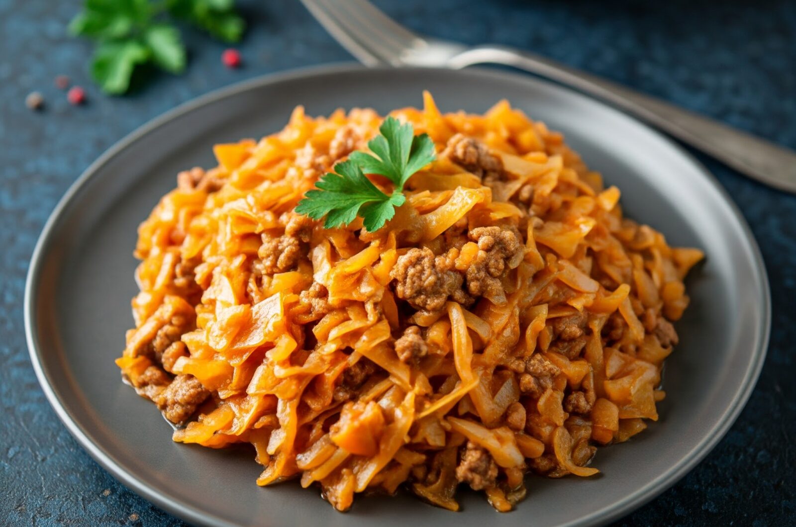 Spicy kålgryde med oksekød og grøntsager