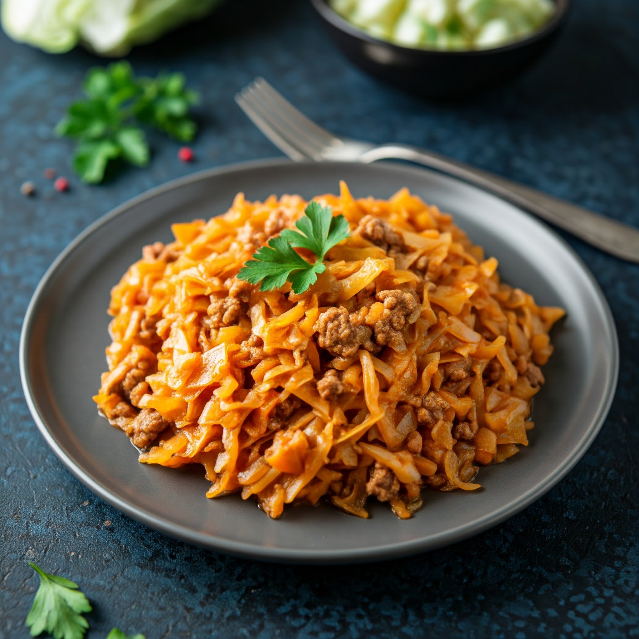 Spicy kålgryde med oksekød og grøntsager