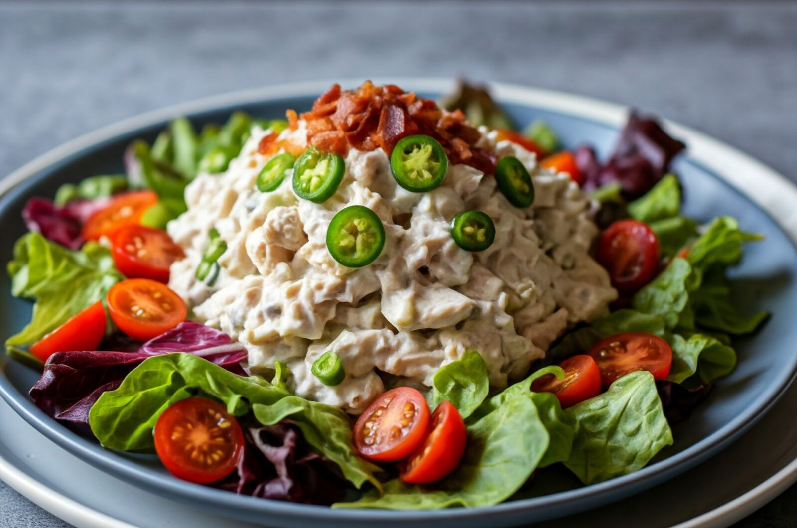 Lækker Jalapeño kyllingesalat med sprød bacon