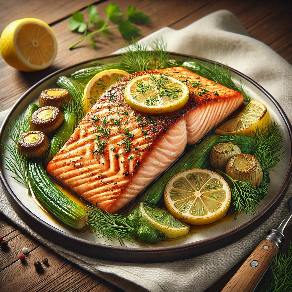 Ovnbagt Laks med Citron og Dild