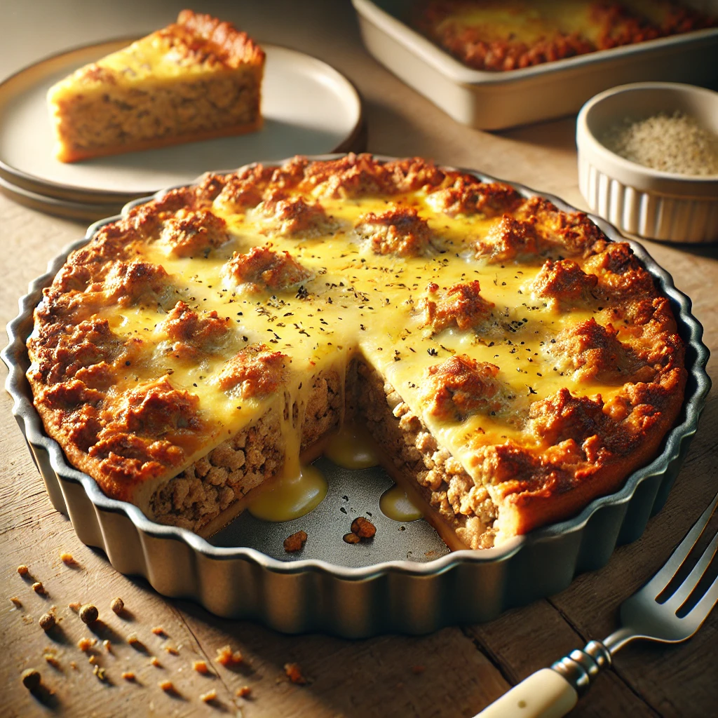 Kyllingefars-tærte uden dej