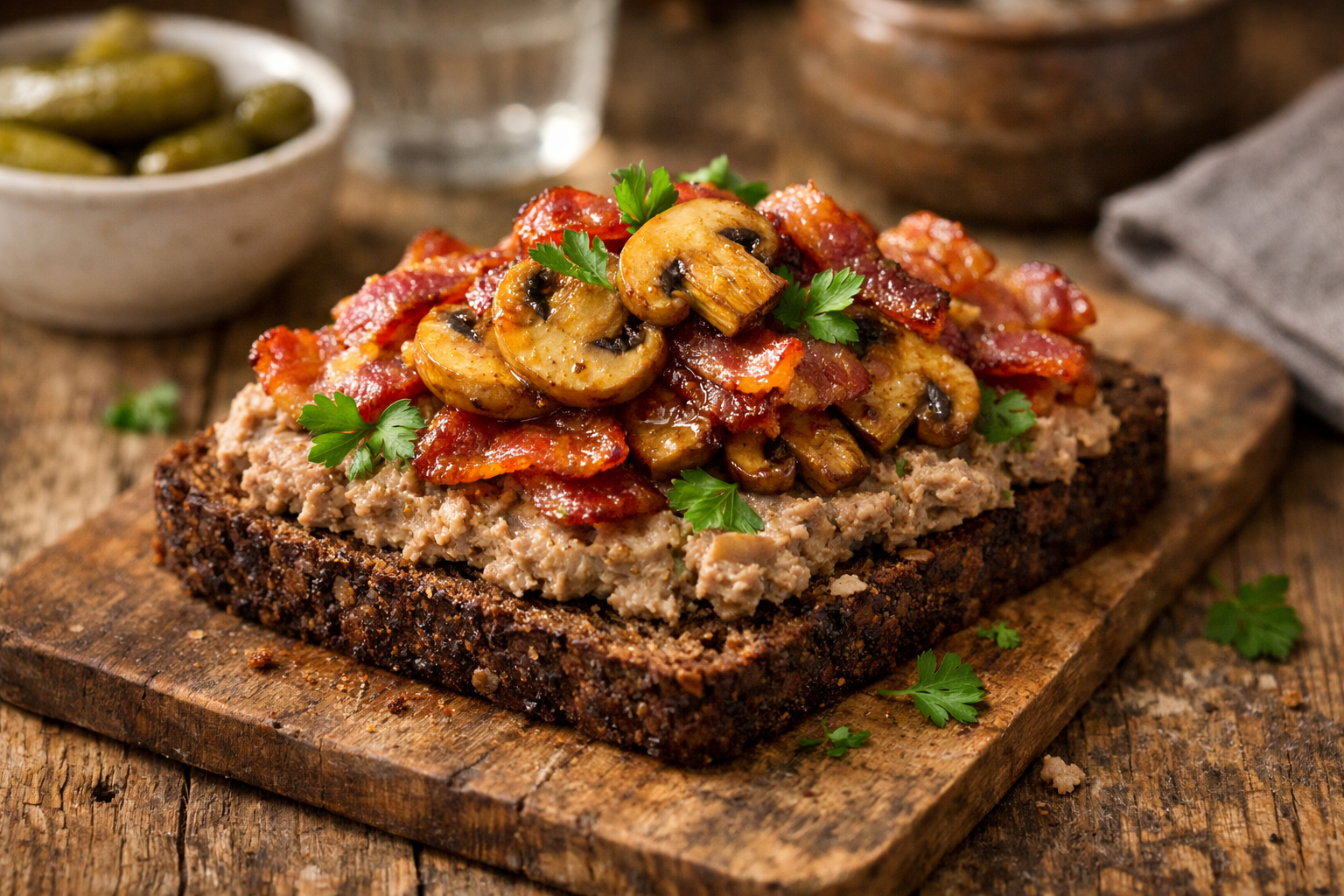 Lun leverpostej med bacon og champignon – klassisk påskefrokost favorit