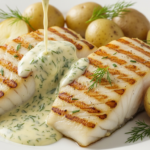 Grillet Torsk med Frisk Dild- og Citronsauce og Nye Sommerkartofler