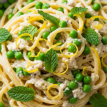 Pasta med Ricotta, Friske Ærter, Citron og Mynte