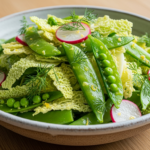 Spidskålssalat med Sugar Snaps, Radiser og Citron-Dressing