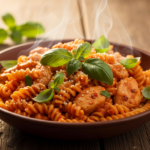Cremet Tomatpasta med Kylling